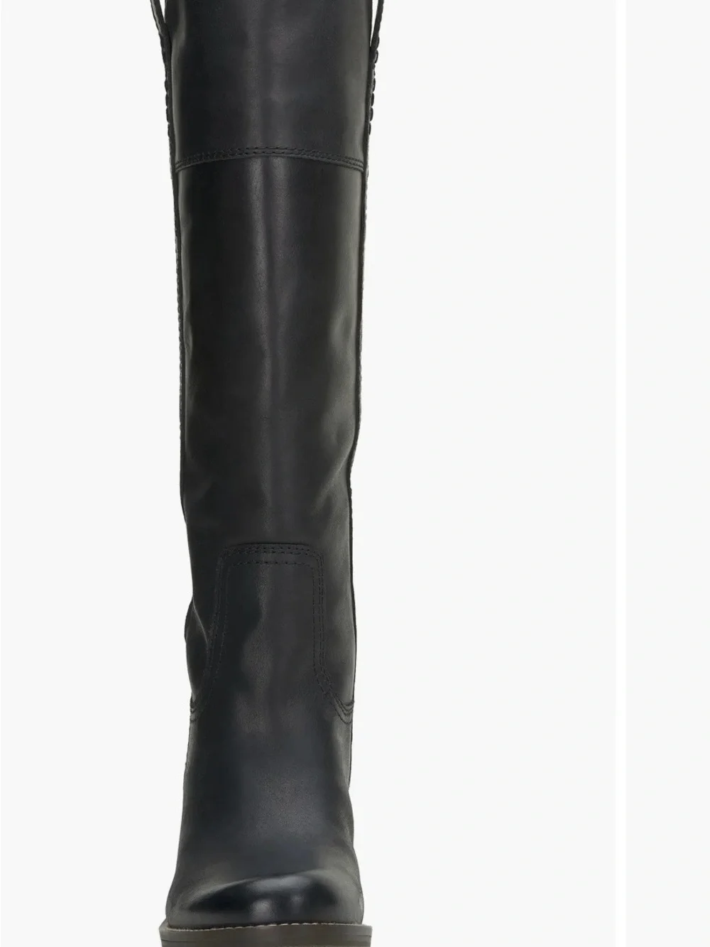 Lucky Brand Hybiscus Black Over-the-Knee Leather Boots